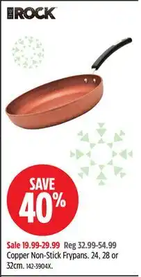 Canadian Tire Copper Non-Stick Frypans. 24, 28 or 32cm offer