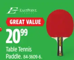Canadian Tire EastPoint Table Tennis Paddle offer