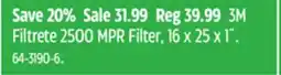 Canadian Tire 3M Filtrete 2500 MPR Filter offer
