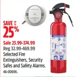 Canadian Tire Selected Fire Extinguishers, Security Safes and Safety Alarms offer