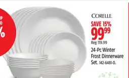 Canadian Tire Corelle 24-Pc Winter Frost Dinnerware Set offer