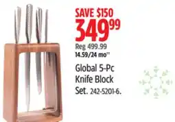 Canadian Tire Global 5-Pc Knife Block Set offer