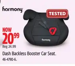 Canadian Tire HARMONY Dash Backless Booster Car Seat offer