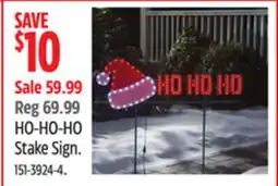 Canadian Tire HO-HO-HO Stake Sign offer