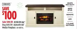 Canadian Tire CANVAS Ashcroft 60˝ Media Fireplace offer