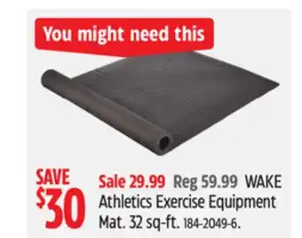 Canadian Tire WA:KE Athletics Exercise Equipment Mat offer