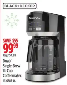 Canadian Tire Black & Decker Dual/ Single-Brew 14-Cup Coffeemaker offer