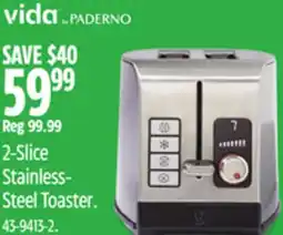 Canadian Tire Vida by PADERNO 2-Slice Stainless- Steel Toaster offer