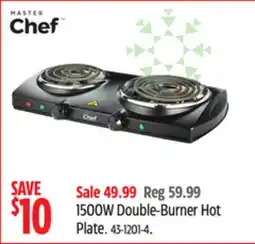Canadian Tire MASTER CHEF 1500W Double-Burner Hot Plate offer