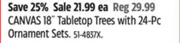 Canadian Tire CANVAS 18˝ Tabletop Trees with 24-Pc Ornament Sets offer