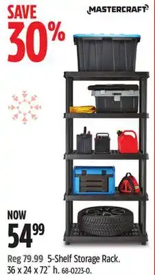 Canadian Tire 5-Shelf Storage Rack. 36 x 24 x 72˝ h offer