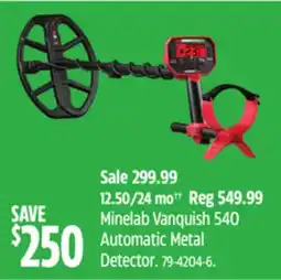 Canadian Tire Minelab Vanquish 540 Automatic Metal Detector offer
