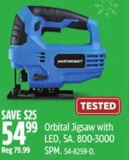 Canadian Tire Orbital Jigsaw with LED, 5A offer