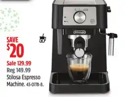 Canadian Tire DeLonghi Stilosa Espresso Machine offer