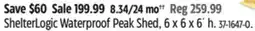 Canadian Tire ShelterLogic Waterproof Peak Shed offer