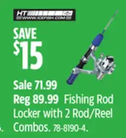 Canadian Tire Fishing Rod Locker with 2 Rod/Reel 6 Combos offer