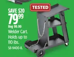Canadian Tire Mastercraft Welder Cart offer