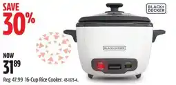 Canadian Tire Black & Decker 16-Cup Rice Cooker offer