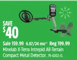 Canadian Tire Minelab X-Terra Intrepid All-Terrain Compact Metal Detector offer