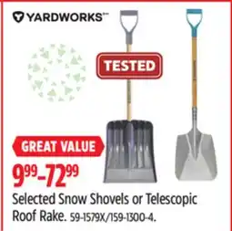 Canadian Tire Yardworks Selected Snow Shovels or Telescopic Roof Rake offer