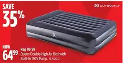 Canadian Tire Queen Double-High Air Bed with Built-In 120V Pump offer