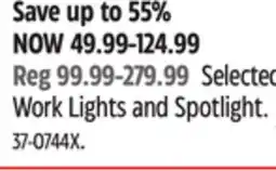 Canadian Tire Selected Work Lights and Spotlight offer