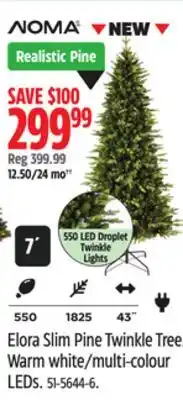 Canadian Tire NOMA Elora Slim Pine Twinkle Tree offer