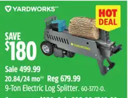 Canadian Tire Yardworks 9-Ton Electric Log Splitter offer