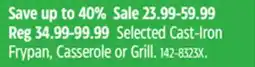 Canadian Tire Lagostina Selected Cast-Iron Frypan, Casserole or Grill offer