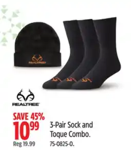 Canadian Tire RealTree 3-Pair Sock and Toque Combo offer