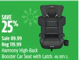 Canadian Tire Graco Harmony High-Back Booster Car Seat with Latch offer