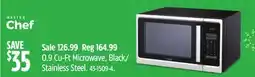 Canadian Tire MASTER Chef 0.9 Cu-Ft Microwave, Black/ Stainless Steel offer