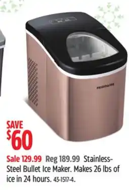 Canadian Tire FRIGIDAIRE Stainless- Steel Bullet Ice Maker offer