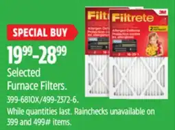 Canadian Tire 3M Selected Furnace Filters offer