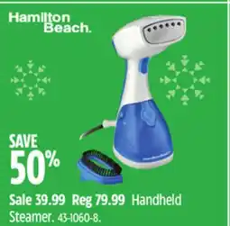 Canadian Tire Hamilton Beach Handheld Steamer offer