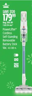 Canadian Tire BISSELL PowerLifter Cordless Self-Standing Removable Battery Stick Vac offer