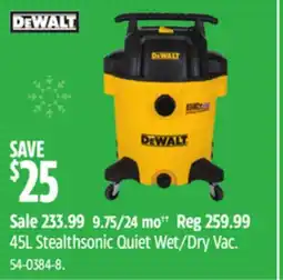 Canadian Tire DEWALT 45L Stealthsonic Quiet Wet/Dry Vac offer