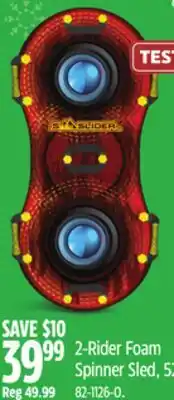 Canadian Tire Slide 2-Rider Foam Spinner Sled offer