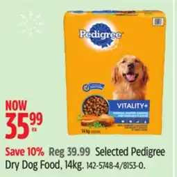 Canadian Tire Selected Pedigree Dry Dog Food, 14kg offer