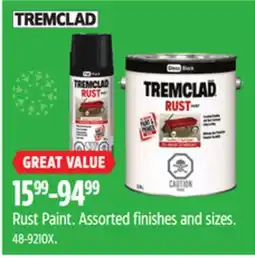 Canadian Tire Tremclad Rust Paint offer