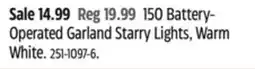 Canadian Tire Noma 150 Battery- Operated Garland Starry Lights, Warm White offer