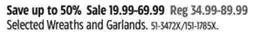 Canadian Tire NOMA Selected Wreaths and Garlands offer