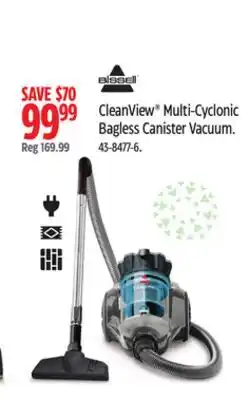 Canadian Tire BISSELL CleanView Multi-Cyclonic Bagless Canister Vacuum offer