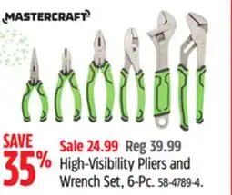 Canadian Tire MASTERCRAFT High-Visibility Pliers and Wrench Set offer