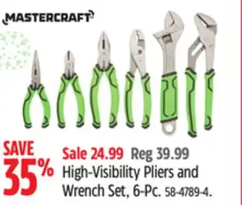 Canadian Tire MASTERCRAFT High-Visibility Pliers and Wrench Set offer