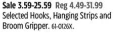 Canadian Tire Selected Hooks, Hanging Strips and Broom Gripper offer