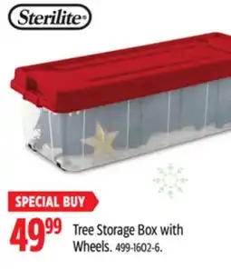 Canadian Tire Sterilite Tree Storage Box with Wheels offer