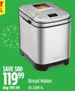 Canadian Tire Cuisinart Bread Maker offer