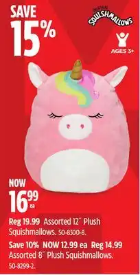 Canadian Tire Assorted 12˝ Plush Squishmallows offer