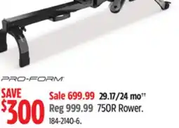 Canadian Tire Proform 750R Rower offer